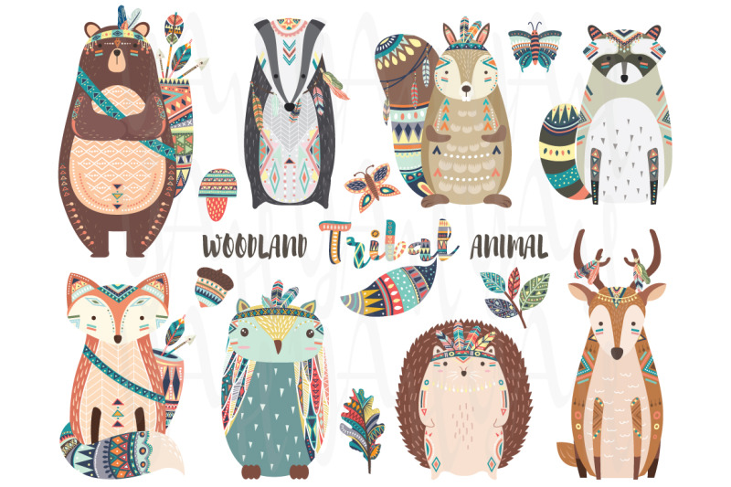 cute-tribal-woodland-animal-elements