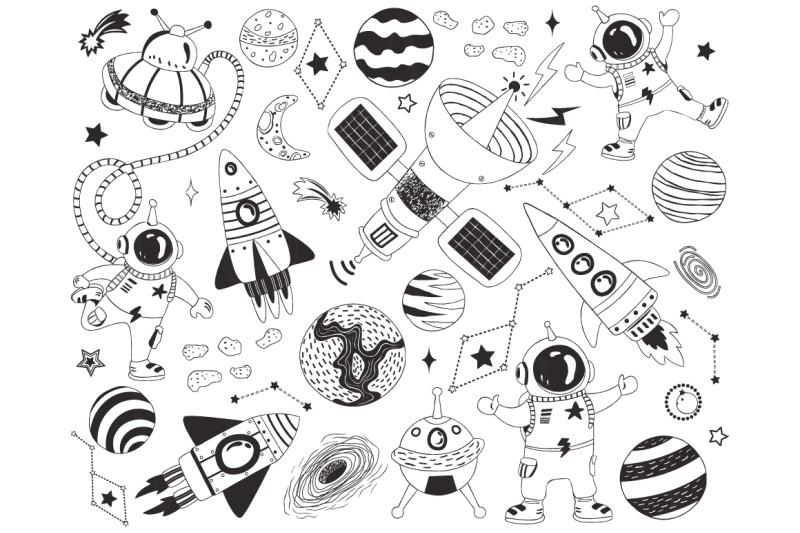 doodle-outer-space-elements