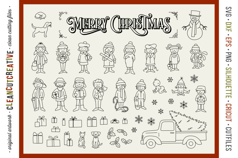 foil-quill-edition-cute-christmas-clan-family-figures-svg