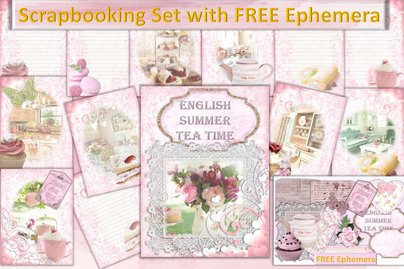 time-for-tea-scrapbooking-kit-with-free-clipart-and-ephemera