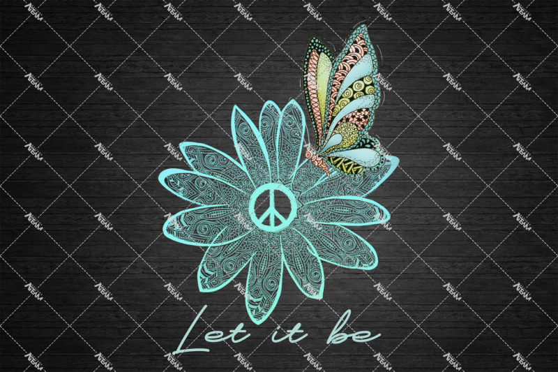 let-it-be-png-hippie-png-hippie-life-let-it-be-flower-butterfly