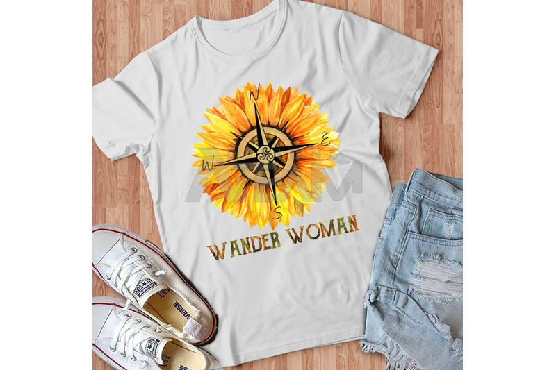 wander-woman-png-sunflower-png-compass-png