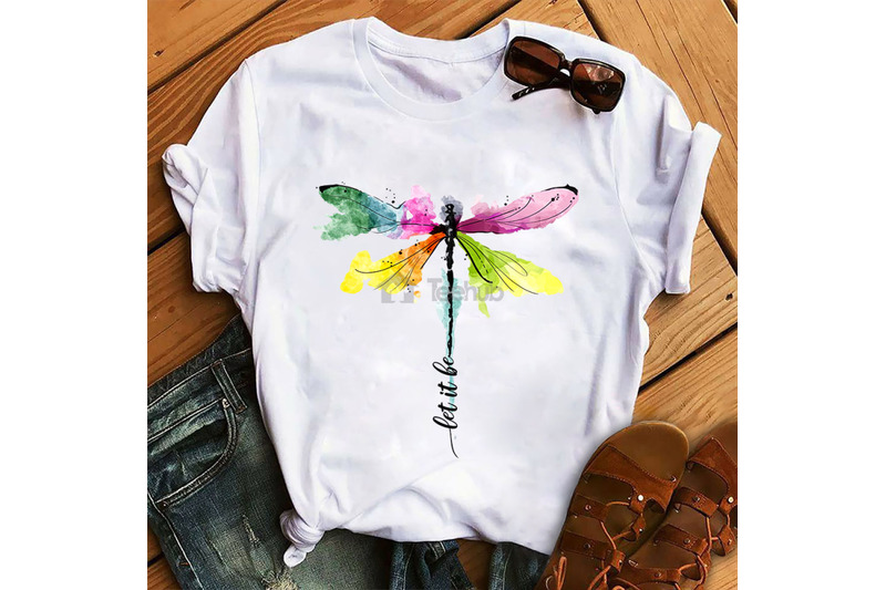 let-it-be-png-hippie-dragonfly-png-watercolor-png-let-it-be-waterco