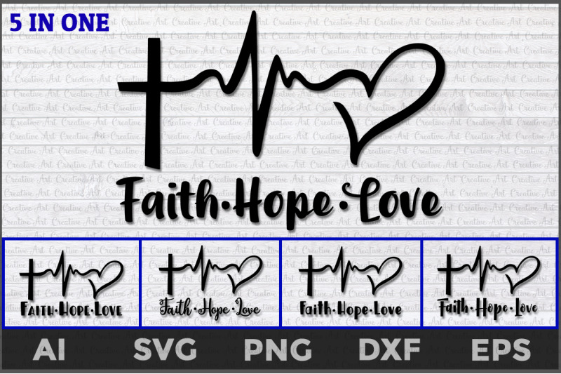 Download Faith Hope Love Heartbeat svg, Faith Hope Love svg, faith ...
