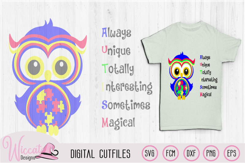 Download Puzzle Owl autism svg, Woodland animals svg, kids svg cut file, scannc By Wiccatdesigns ...