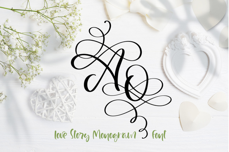 love-story-monogram-font