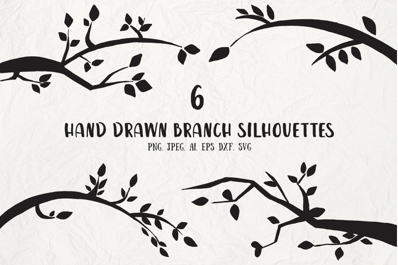 6-branch-silhouettes-handmade-cliparts