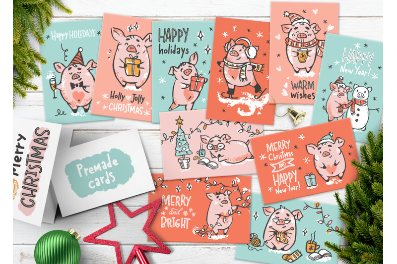 cute-piglets-christmas-collection
