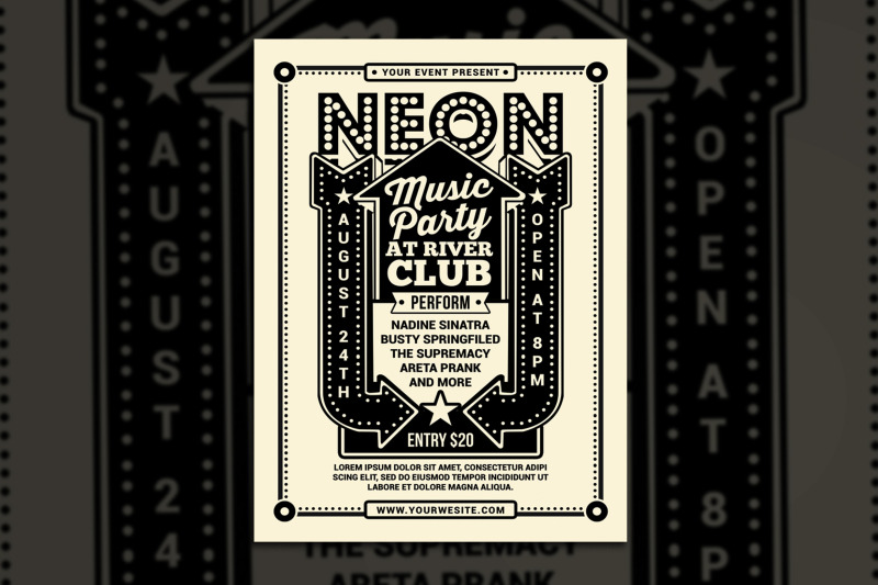 vintage-neon-music-party