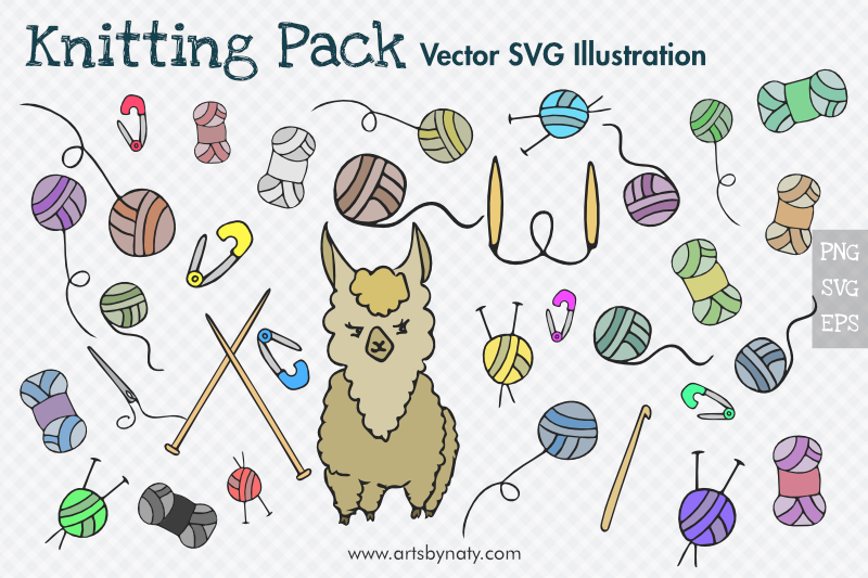 knitting-cute-vector-illustration-pack