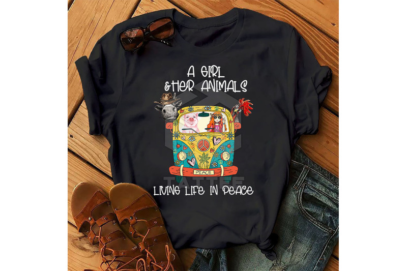 a-girl-and-her-animals-living-life-in-peace-hippie-t-shirt-hippie-lif