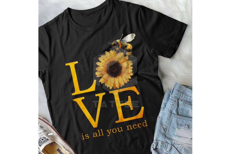 love-is-all-you-nees-png-sunflower-png-bee-png-hippie-png-instant