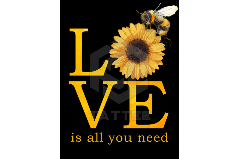 love-is-all-you-nees-png-sunflower-png-bee-png-hippie-png-instant