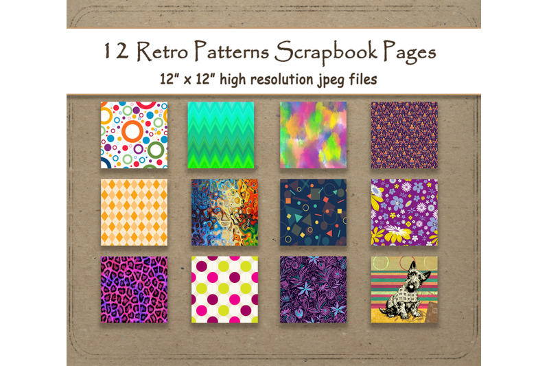 retro-digital-paper-12-quot-x-12-quot-patterns-colorful-pop-art-argyle-animal
