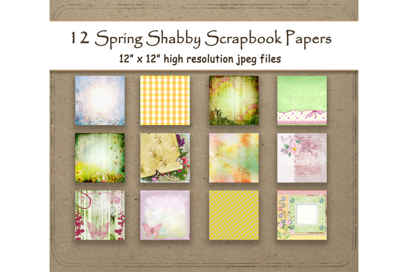 spring-shabby-digital-paper-12-quot-x-12-quot-patterns-flowers-rustic-texture