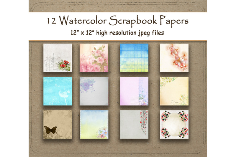 watercolor-flower-scrapbook-paper-12-quot-x-12-quot-water-color-flowers-weddi