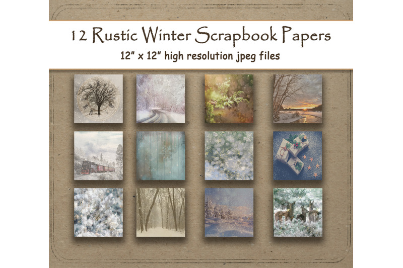 rustic-winter-woodland-digital-paper-12-quot-x-12-quot-texture-scrapbook-paper