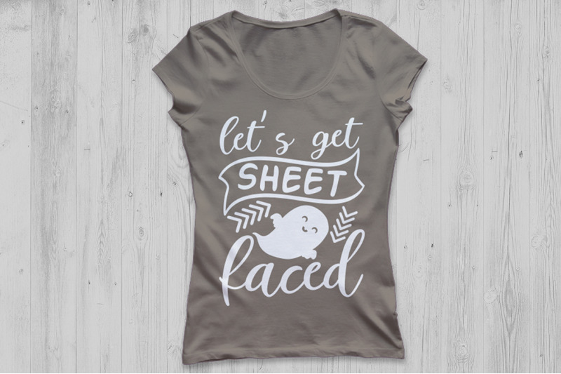 Let S Get Sheet Faced Svg Halloween Svg Ghost Svg Spooky Svg By Cosmosfineart Thehungryjpeg Com