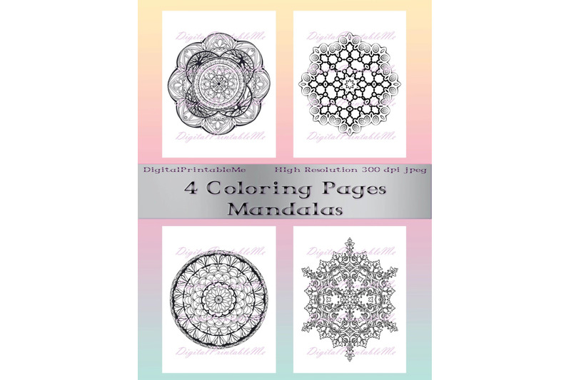adult-coloring-page-pack-2-4-pages-mandalas-mandala-printable-down