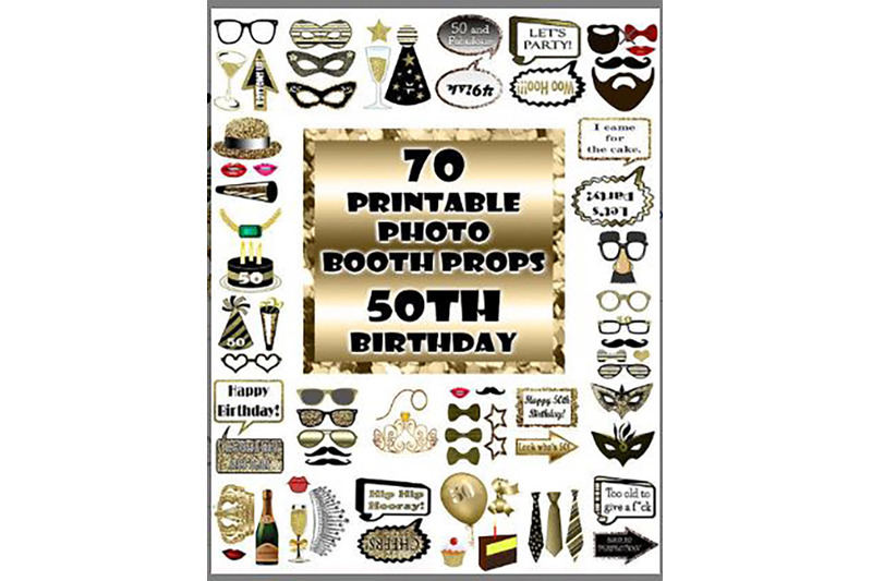 50th-50-birthday-photo-booth-props-black-and-gold-over-60-adult-classy