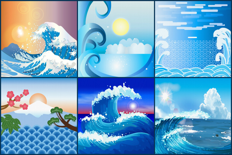japanese-waves-canvas-digital-papers