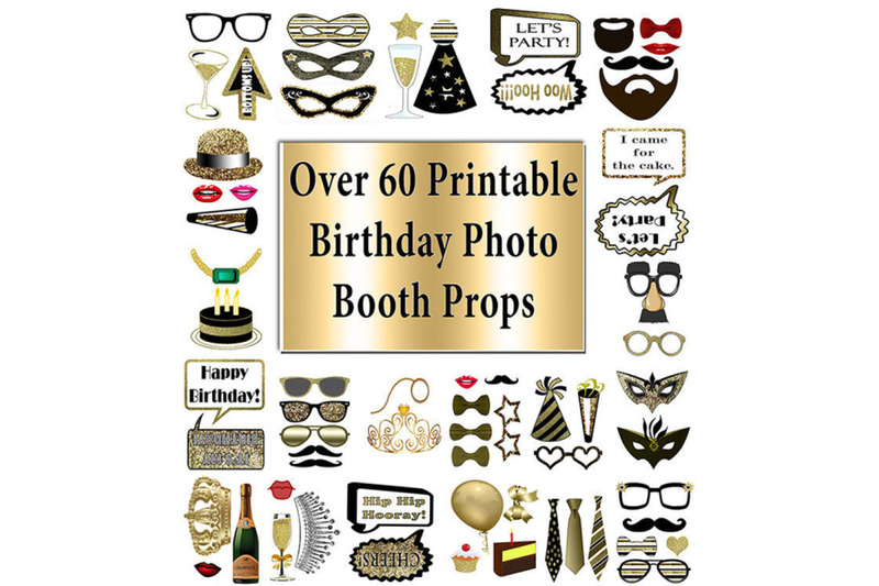 birthday-photo-booth-props-black-and-gold-over-60-adult-classy-glitter
