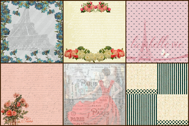 vintage-paris-ephemera-amp-handwriting-shabby-digital-paper-pack