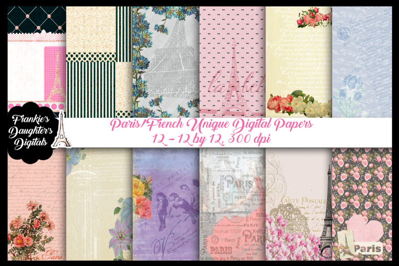 vintage-paris-ephemera-amp-handwriting-shabby-digital-paper-pack