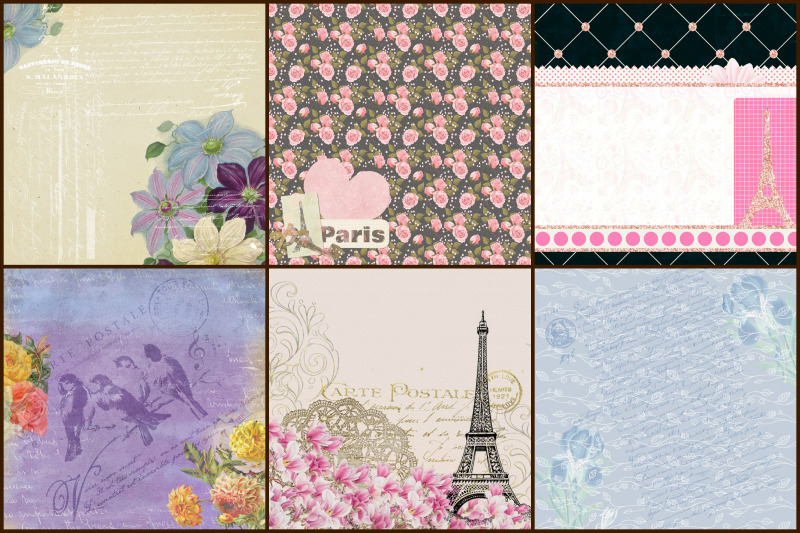 vintage-paris-ephemera-amp-handwriting-shabby-digital-paper-pack