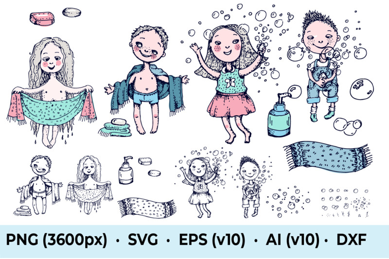 kids-shower-and-bubbles