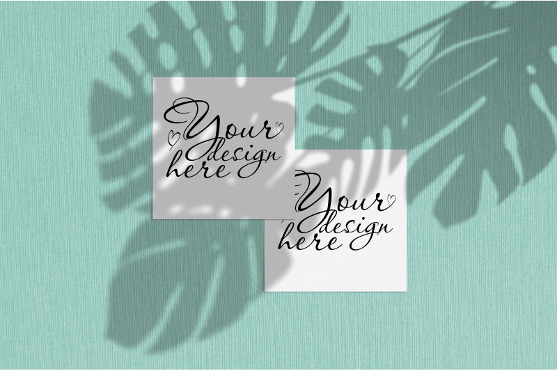 business-card-mockup-with-tropic-nbsp-leaf-shadows-on-turquoise-background