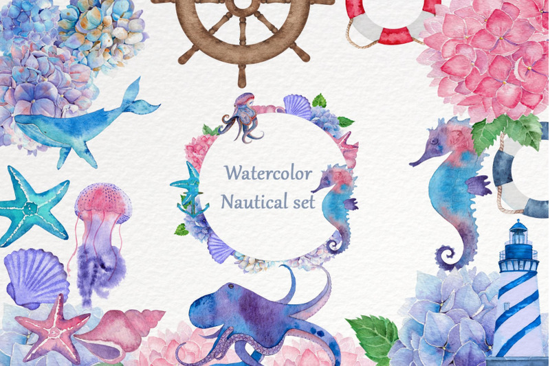 watercolor-nautical-set