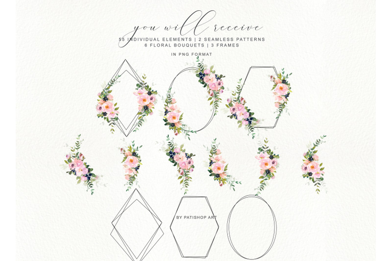 watercolor-romantic-blush-floral-clipart-collection