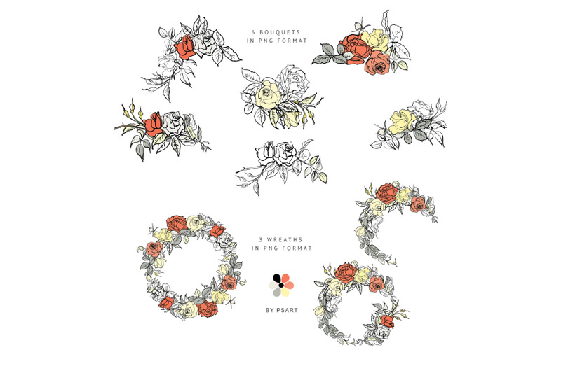 hand-sketched-floral-clipart-set