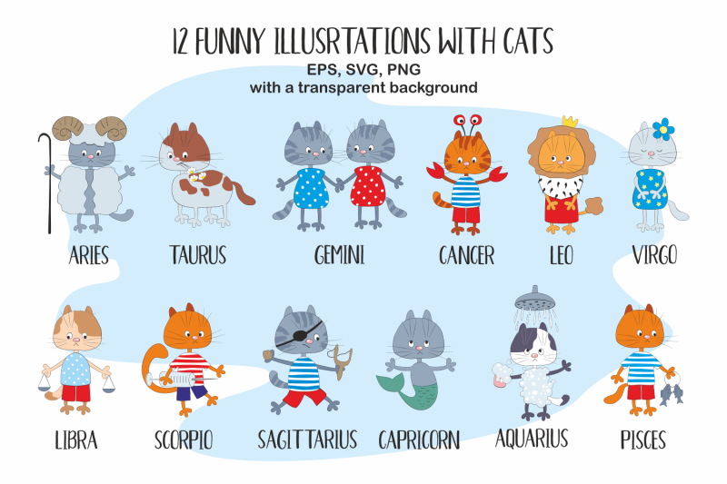 funny-zodiac-with-cats-vector-cliparts