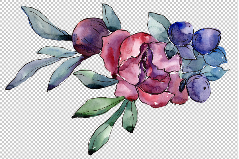 bouquet-of-flowers-vienna-waltz-watercolor-png