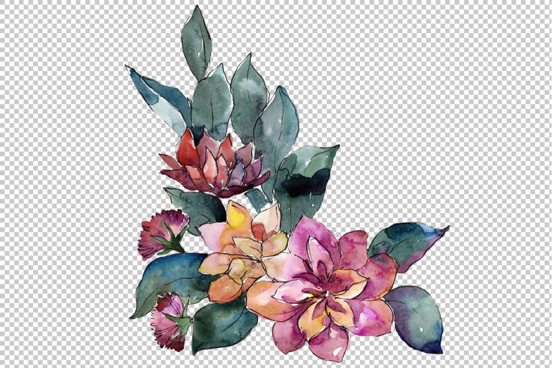 bouquet-of-flowers-vienna-waltz-watercolor-png