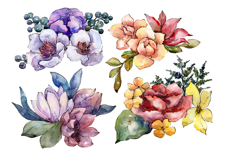bouquet-of-flowers-hugs-watercolor-png