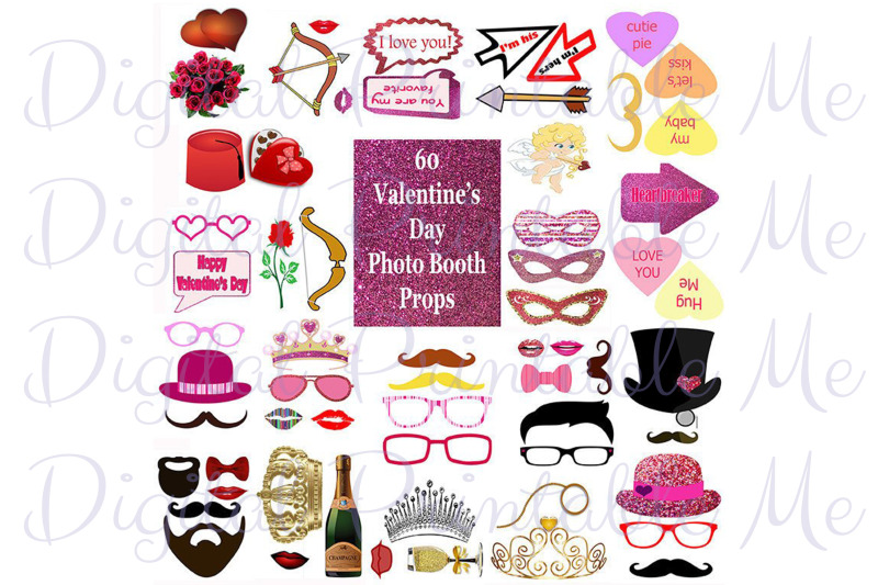 valentine-039-s-day-photo-booth-props-set-glitter-printable-instant-downlo