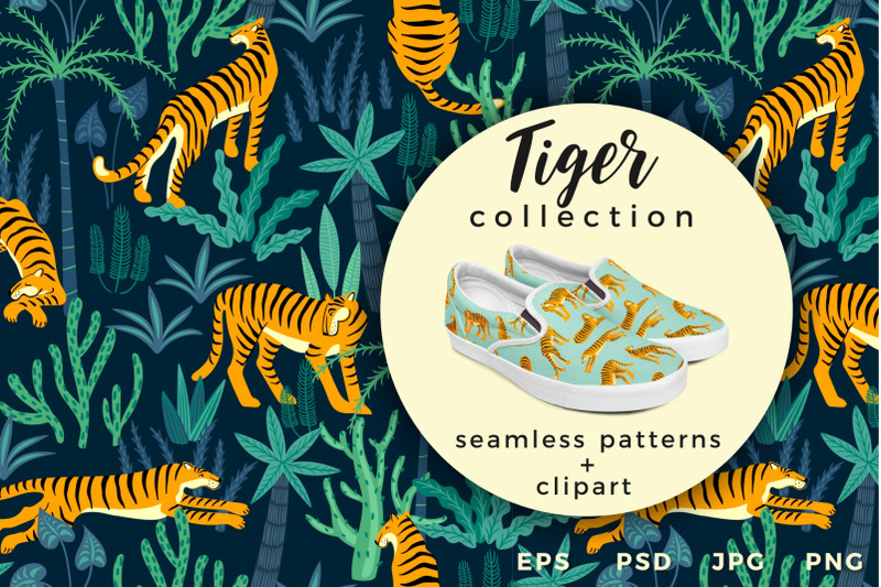 tiger-collection-patterns-amp-clipart