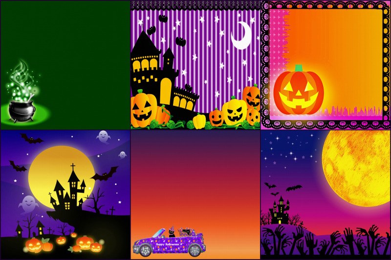 halloween-scenery-and-invitation-template-papers