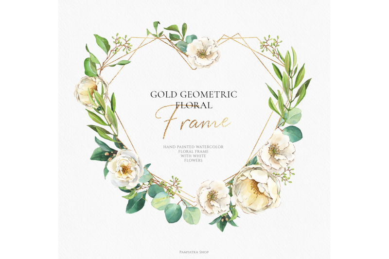 gold-geometric-floral-frame-floral-heart