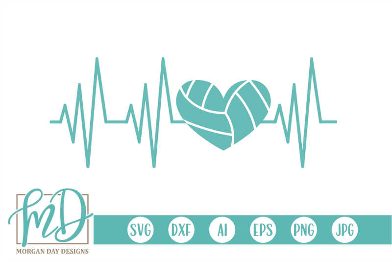 volleyball-heartbeat-svg