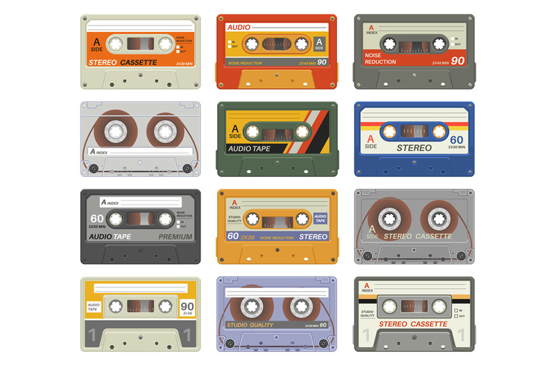 retro-cassettes-colorful-plastic-audio-cassette-vintage-media-device