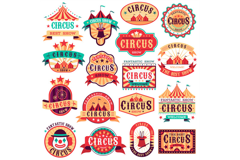 circus-emblems-carnival-festival-fun-circus-show-retro-paper-signboa