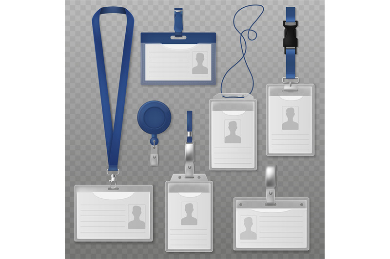 id-badge-identification-plastic-cards-with-holders-and-neck-lanyards
