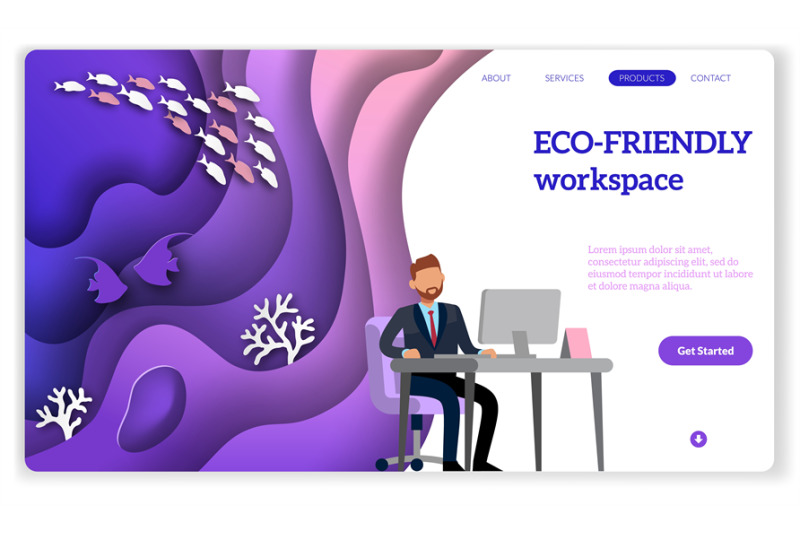 eco-landing-modern-violet-gradients-work-room-or-office-with-ecologic