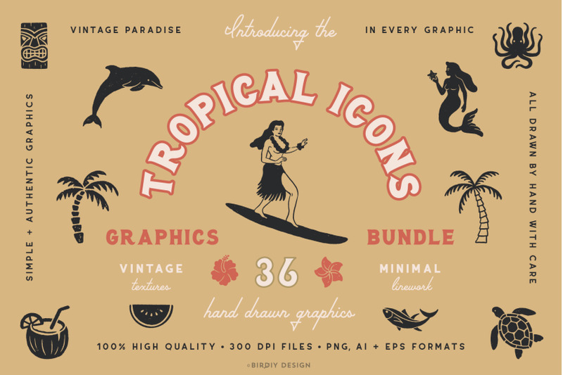 tropical-icons-hand-drawn-graphics