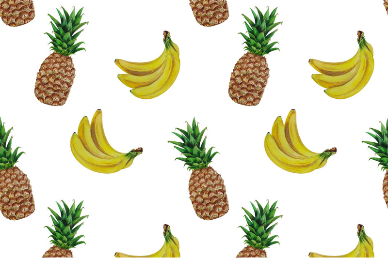 bananas-pattern-bananas-in-watercolor-pineapple-pattern