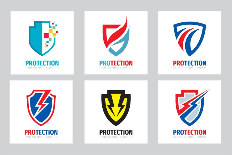 protection-guard-shield-logo-set